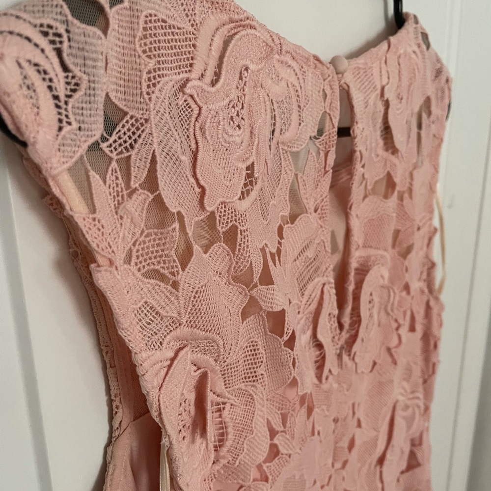 Pink floral mini dress